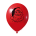 Balão 09 polegadas com 25 unidades tema papai noel vermelho