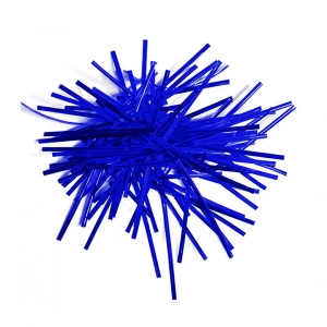 Fecho plásticos metálico 10cm com 100 unidades azul Pontos das festas