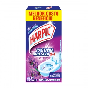 Adesivo harpic sanit lavanda com 3 unidades 