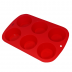 Assadeira de silicone para cupcake muffin vermelha Mor 8508