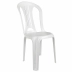 Cadeira plástica sem apoio da cor branca