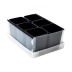 Caixa organizador de objetos Dello com 6 porta objetos preto