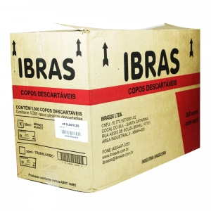 Copo descartável branco Ibras 50ml caixa com 5000 unidades Ibras