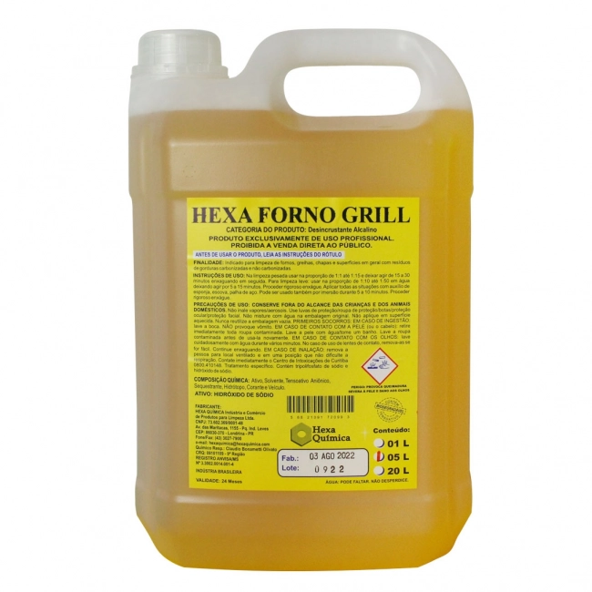 Desengordurante grill 5 litros 1/10 Hexa
