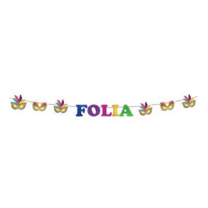 Enfeite Faixa Decorativa Mascara Folia M2 Ponto das Festas