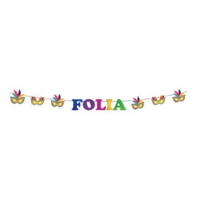 Enfeite Faixa Decorativa Mascara Folia M2 Ponto das Festas