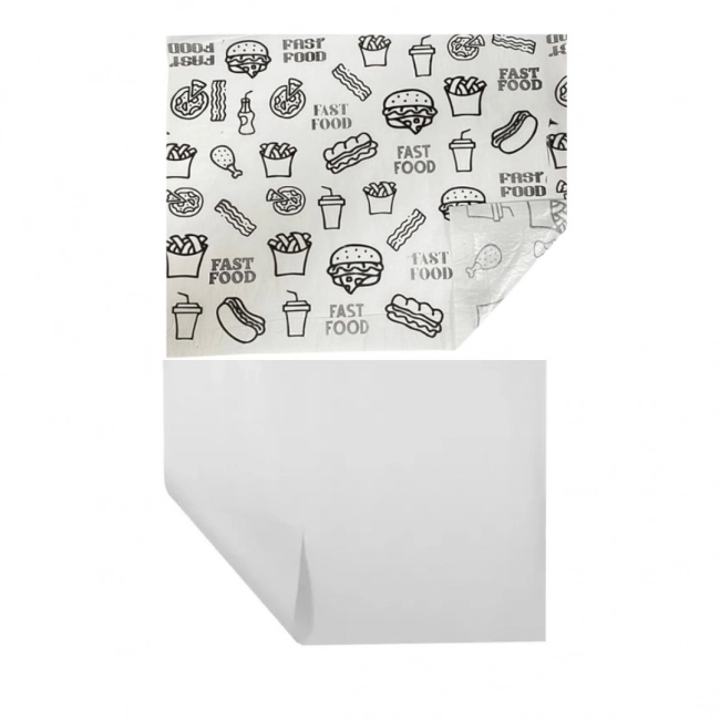 Folha de Papel Para Lanche Hambúrguer 39 por 40 Com 400 Folhas Mono Madilon