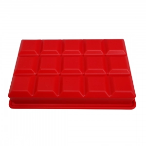 Forma para gelo de silicone vermelho 15 cubos Mor 8556