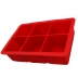 Forma para gelo de silicone vermelho 6 cubos Mor 8555 