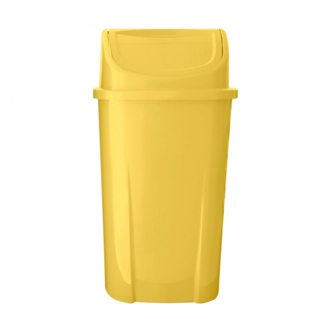 Lixeira basculante amarela 60 litros