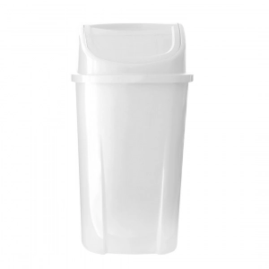 Lixeira basculante branca 60 litros Lar Plásticos