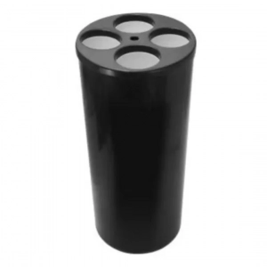 Lixeira coletora para copo usado com 4 tubos cor preta para água JSN