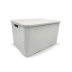 Organizador 20 litros caixa rattan branco Arqplast