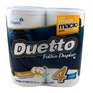 Papel higienico Sepac 4x30 metros folha dupla Duetto pacote
