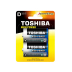 Pilha Alcalina Tipo d Grande 1,5v Com 02 Unidades Toshiba