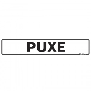 Placa Sinalize 05x25cm poliestireno puxe