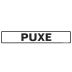 Placa Sinalize 05x25cm poliestireno puxe