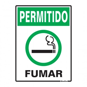 Placa Sinalize 20x30cm poliestireno proibido fumar lei federal