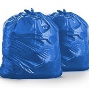 Saco para Lixo Azul 100 Litros Micra 5 Pacote Com 100 Unidades Plastsul 