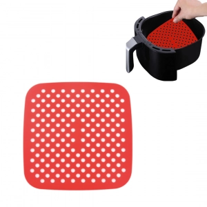 Tapete de Silicone para Air Fryer Quadrado 18cm Cores Class Home