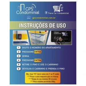 Trava digital para carrinho de compras Travacar Condiminial - GPS Condominal 